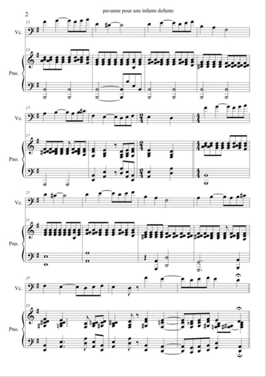 Pavanne Pour Une Infante Defunte Piano scores gallery preview page 2