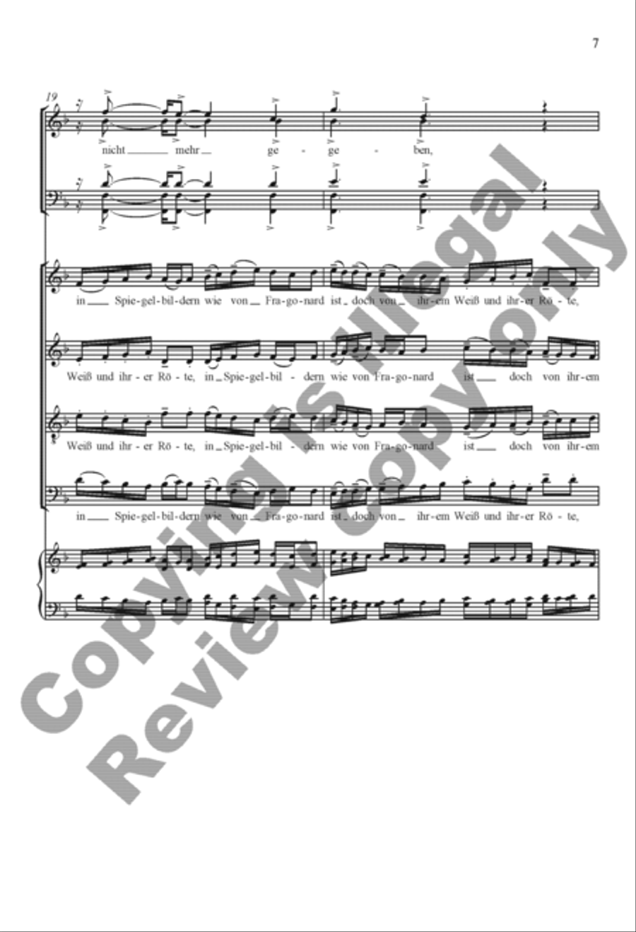 Rilke Songs: 3. Die Flamingos Divisi scores gallery preview page 23