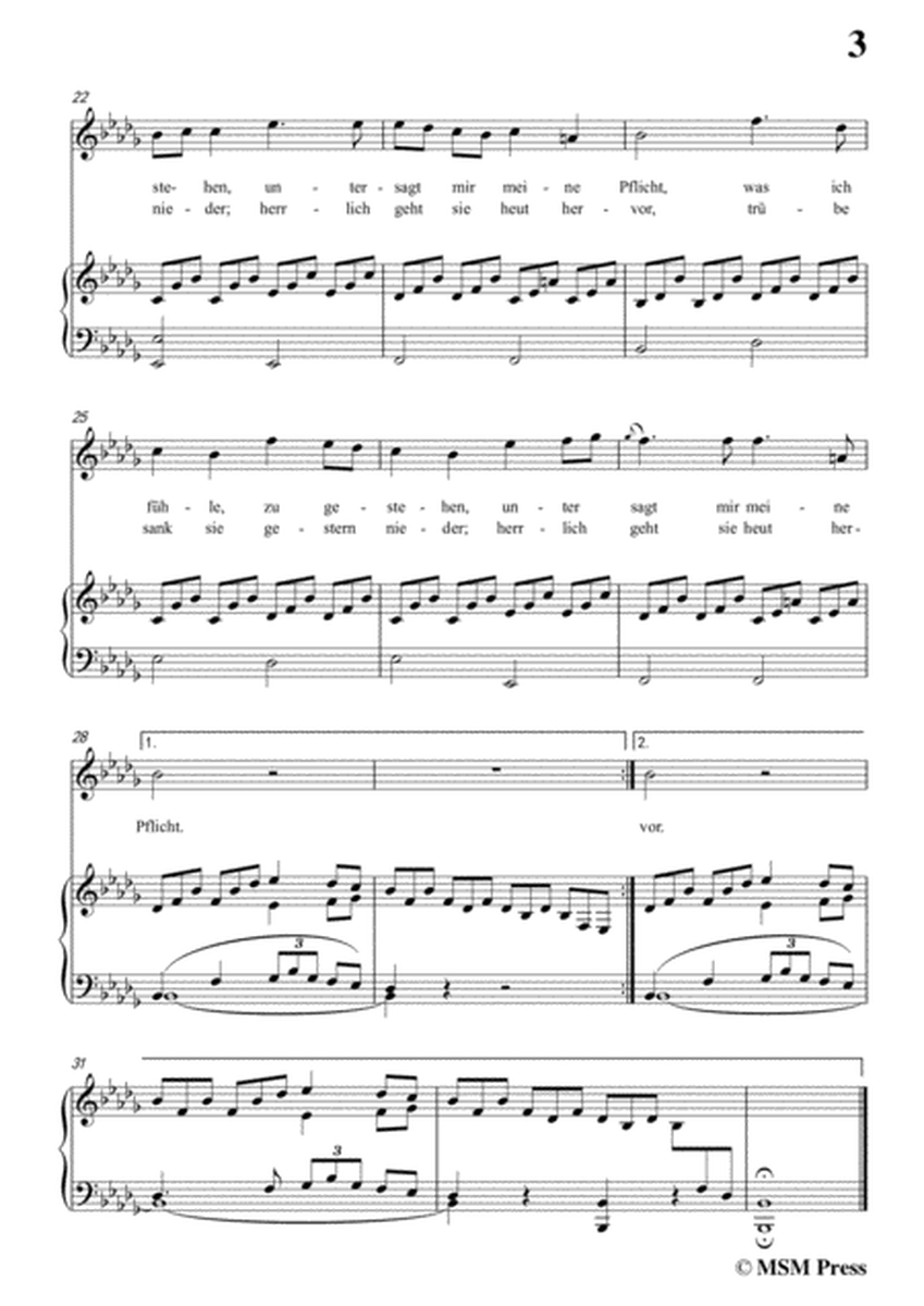 Schubert-Pflicht und Liebe,in b flat minor,for Voice and Piano image number null