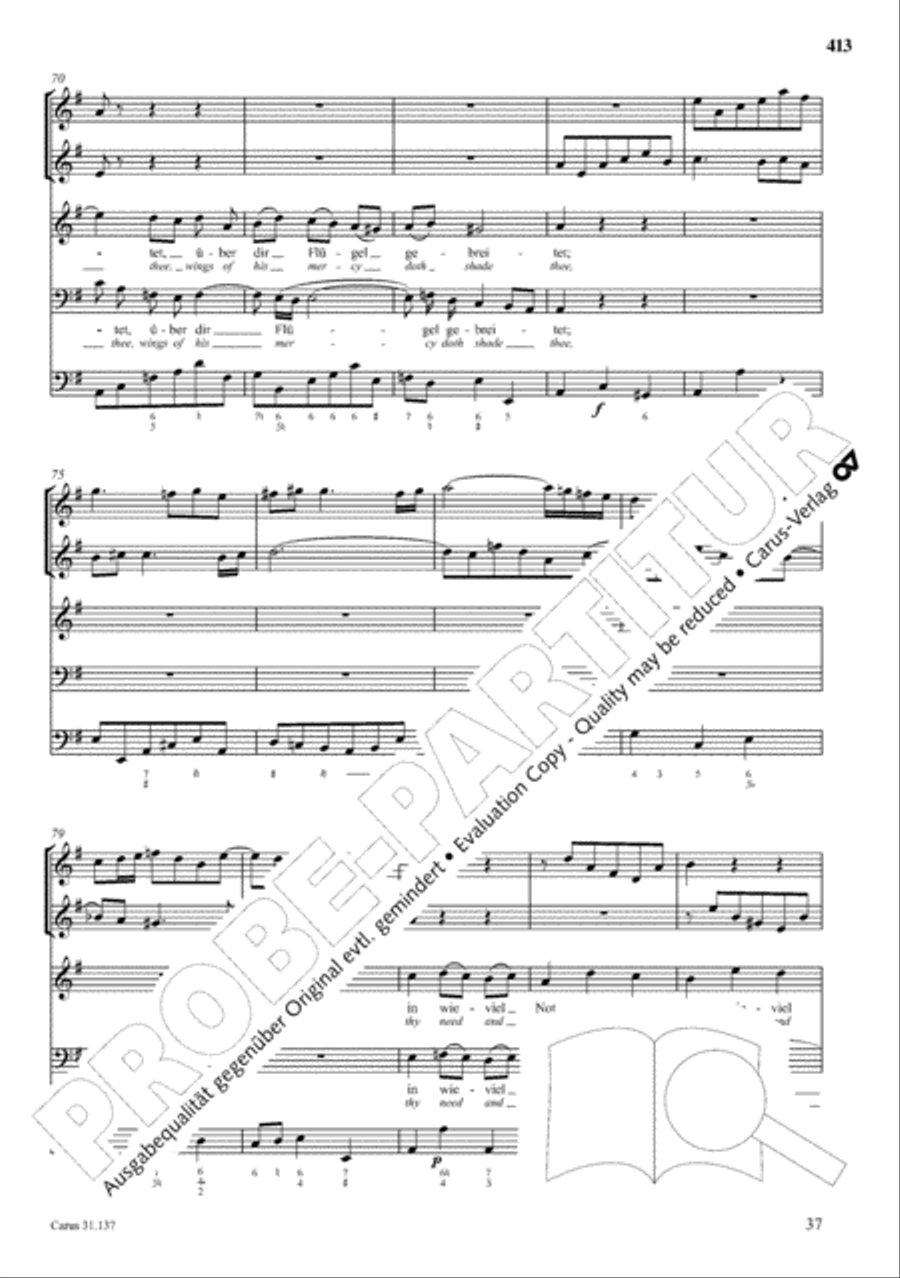 The Complete Sacred Vocal Works (Das geistliche Vokalwerk) Voice scores gallery preview page 414