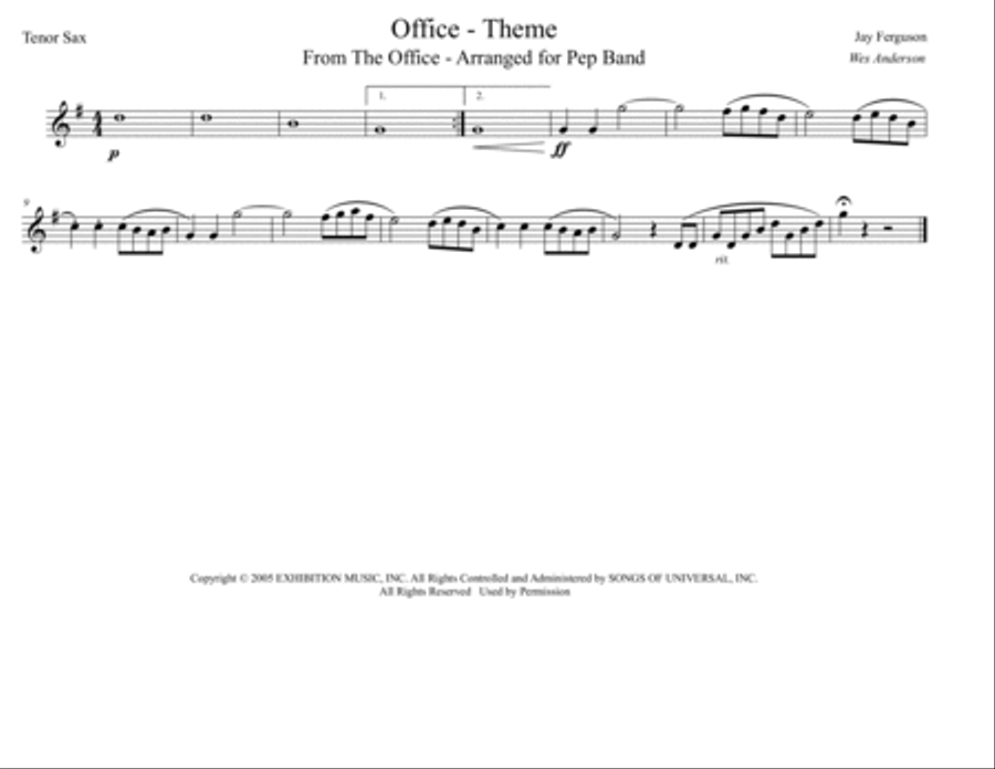 The Office - Theme Marching Band scores gallery preview page 6