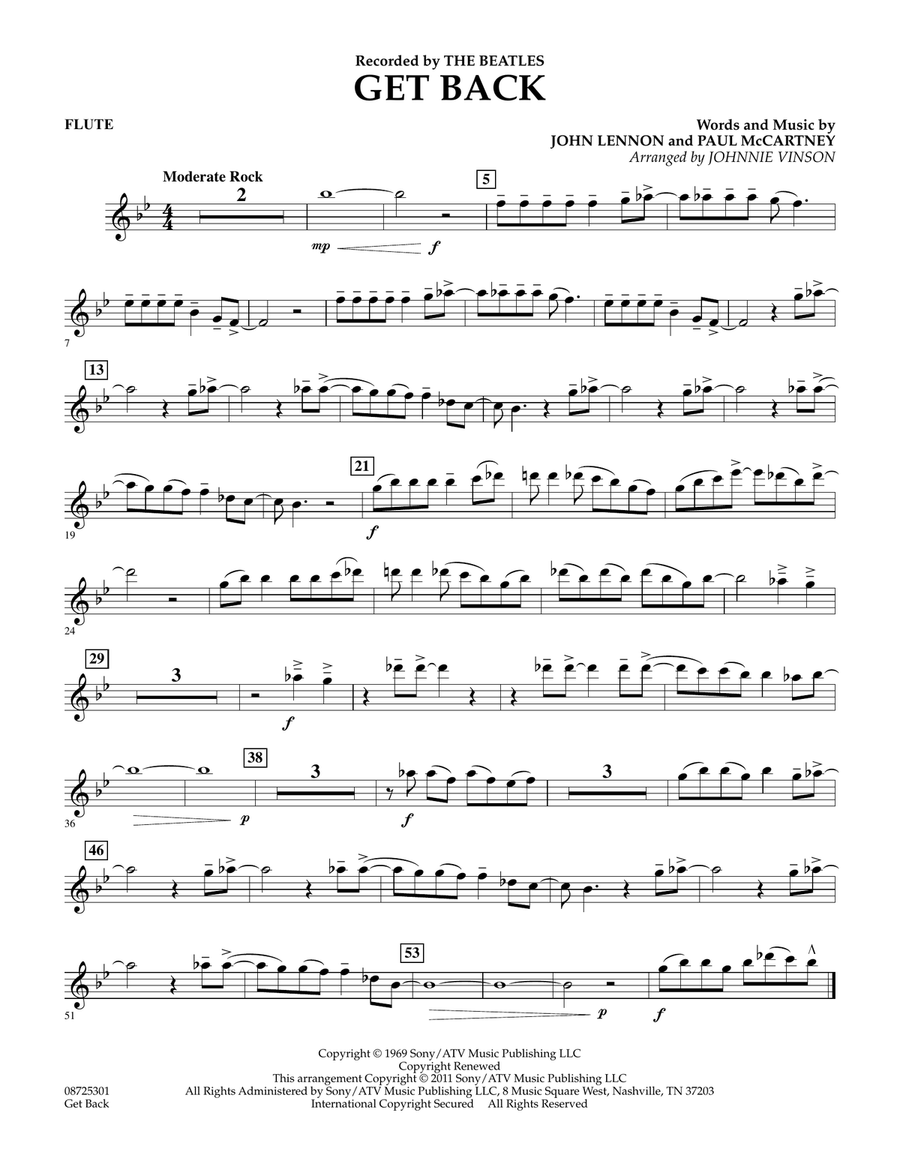 Get Back - Flute