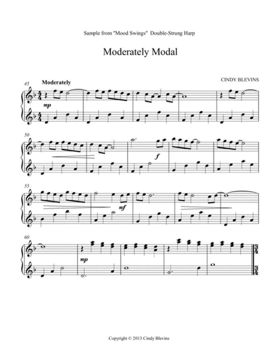 Mood Swings, 14 original solos for Double-Strung Harp. image number null