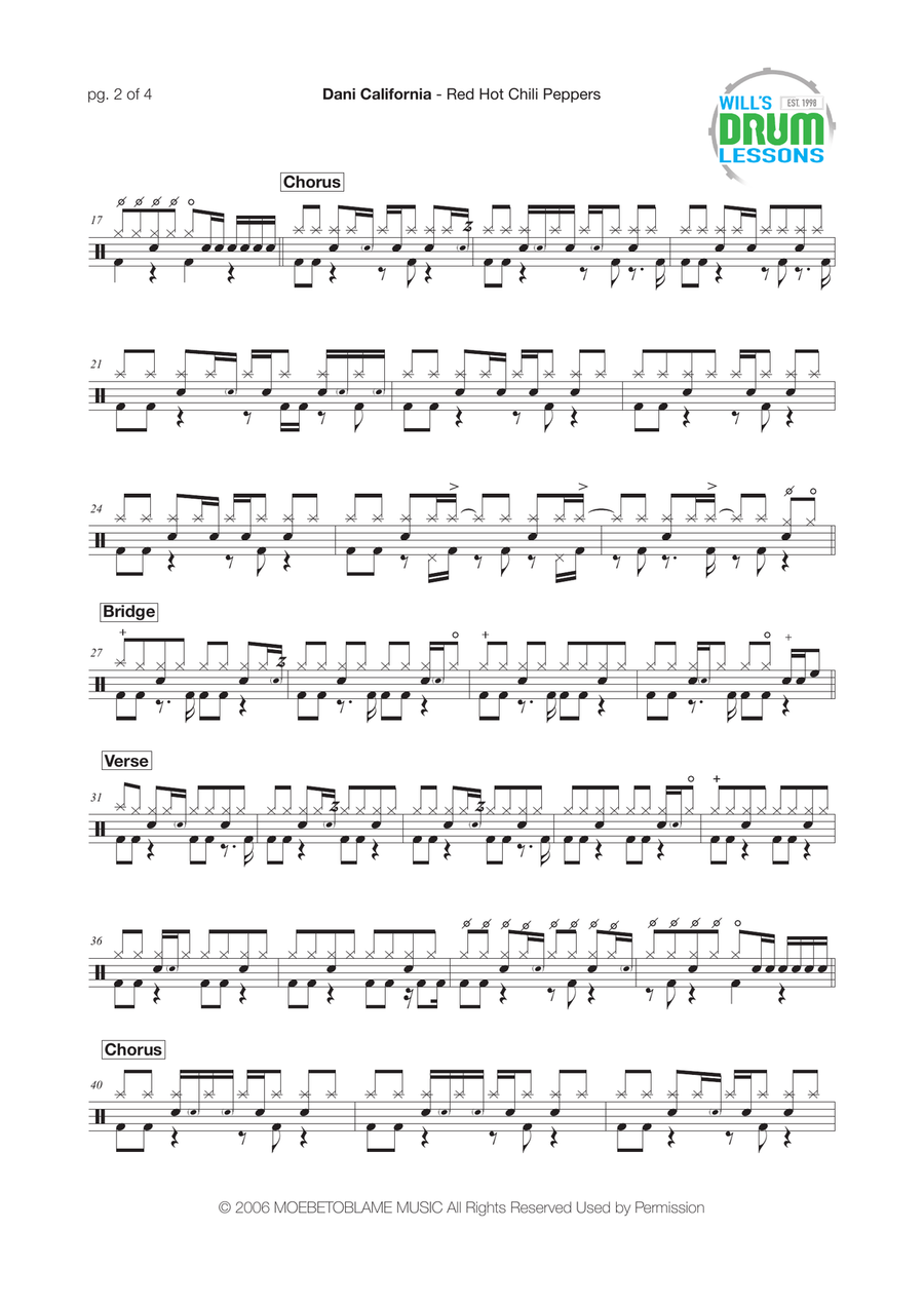Dani California Drum Set scores gallery preview page 2