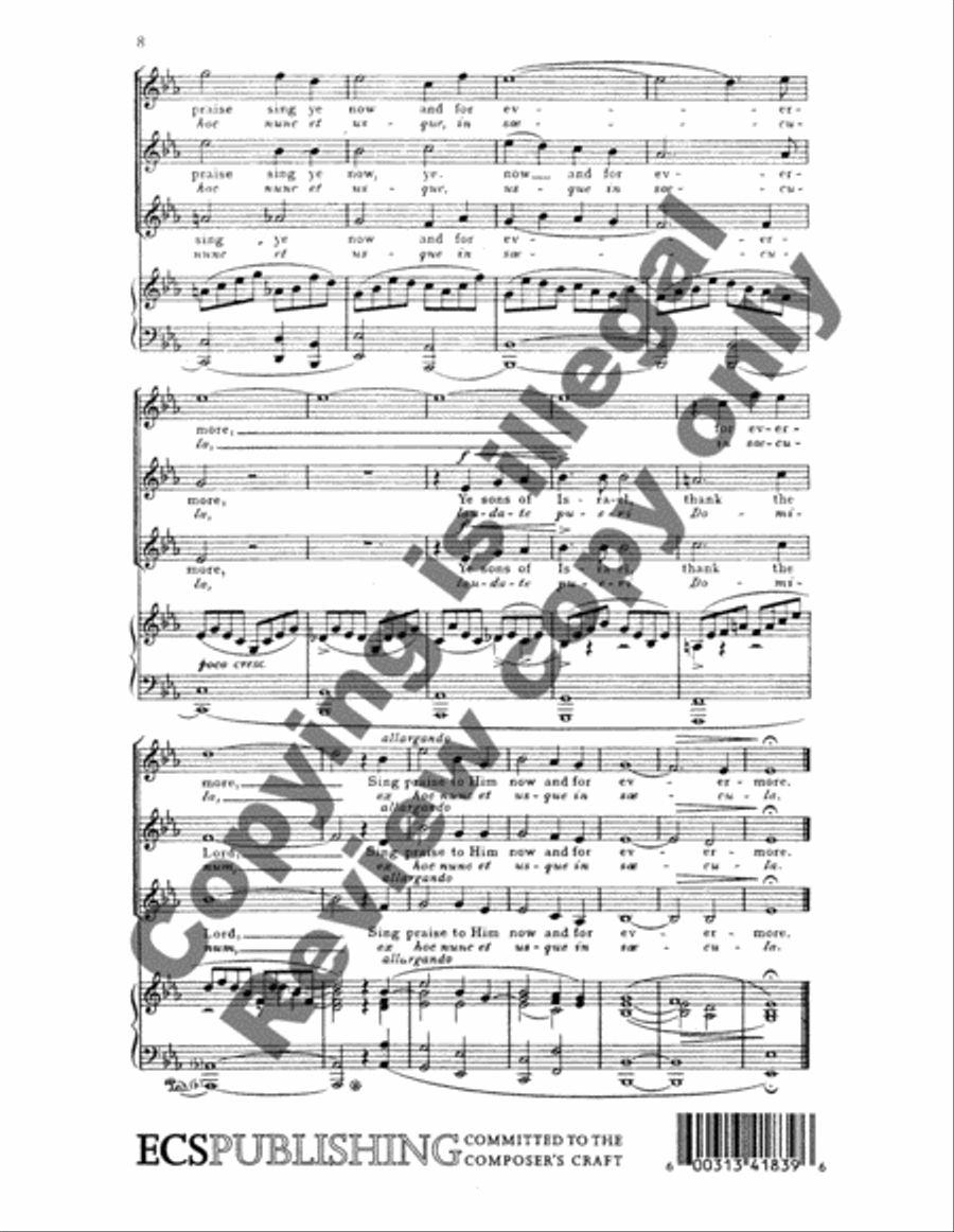 Ye Sons of Israel (Laudate pueri Dominum), Op. 39/2 SSA scores gallery preview page 6