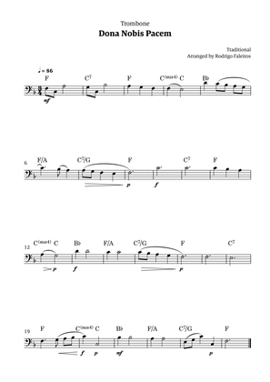 Dona Nobis Pacem - for trombone (with chords)