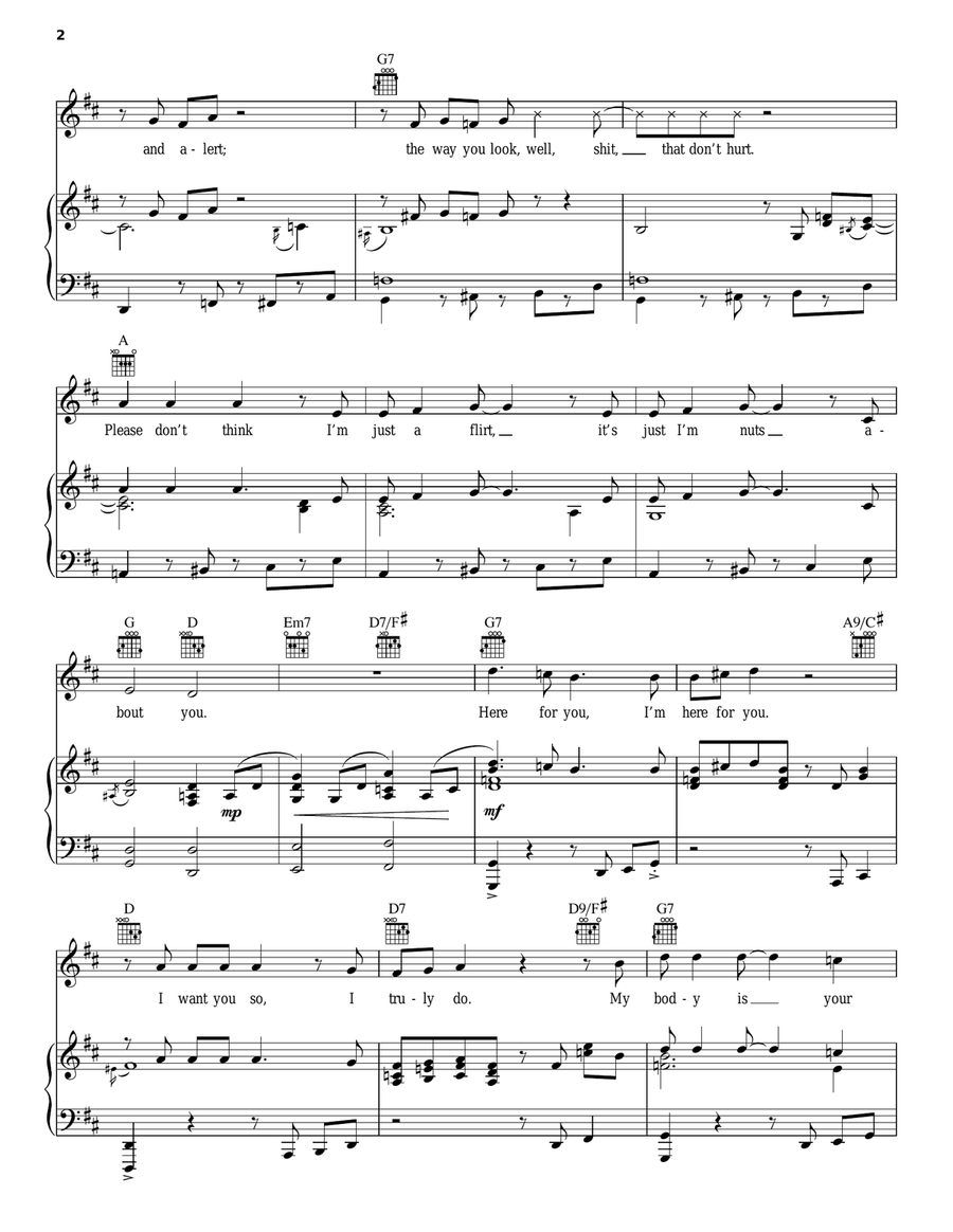 Here For You (from 9 to 5: The Musical) Piano, Vocal, Guitar scores gallery preview page 2