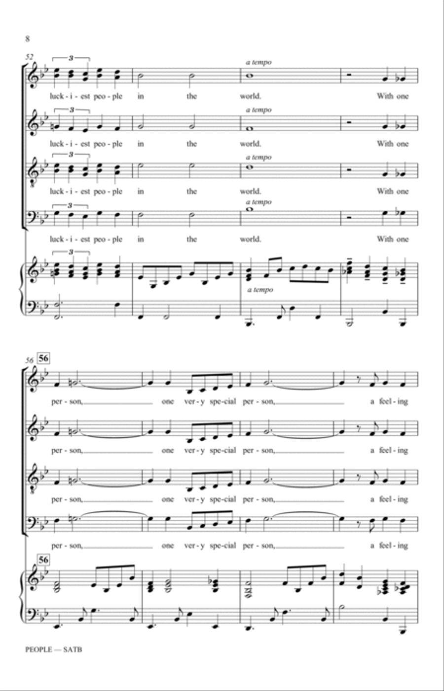 People (from Funny Girl) (arr. Mac Huff) 4-Part scores gallery preview page 8