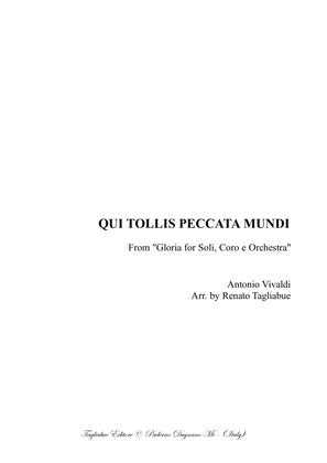 Book cover for QUI TOLLIS PECCATA MUNDI - From "Gloria - RV 589 - Vivaldi" - Arr. for SATB Choir and Piano/Organ