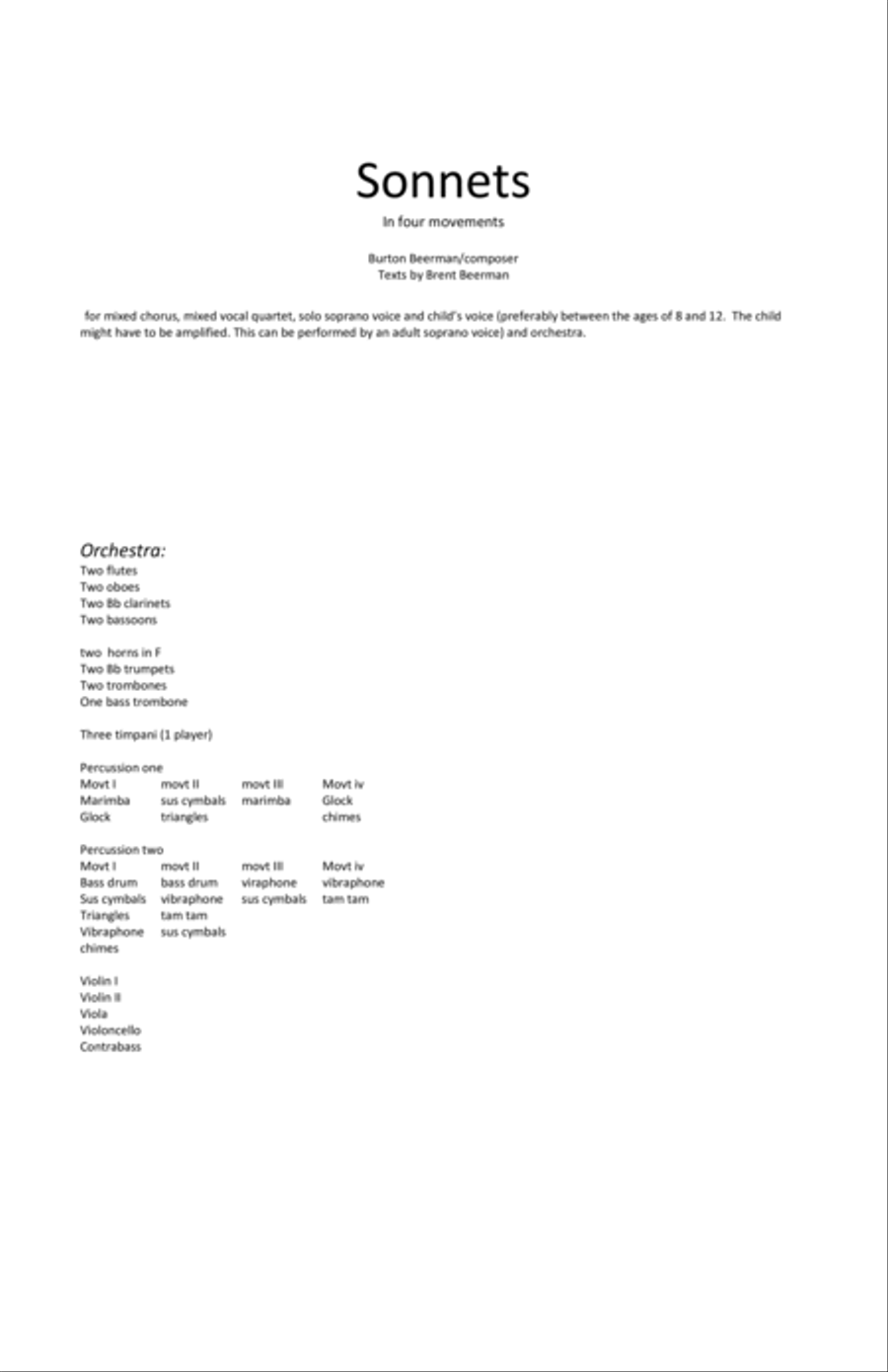 [Beerman] Sonnets 4-Part scores gallery preview page 3