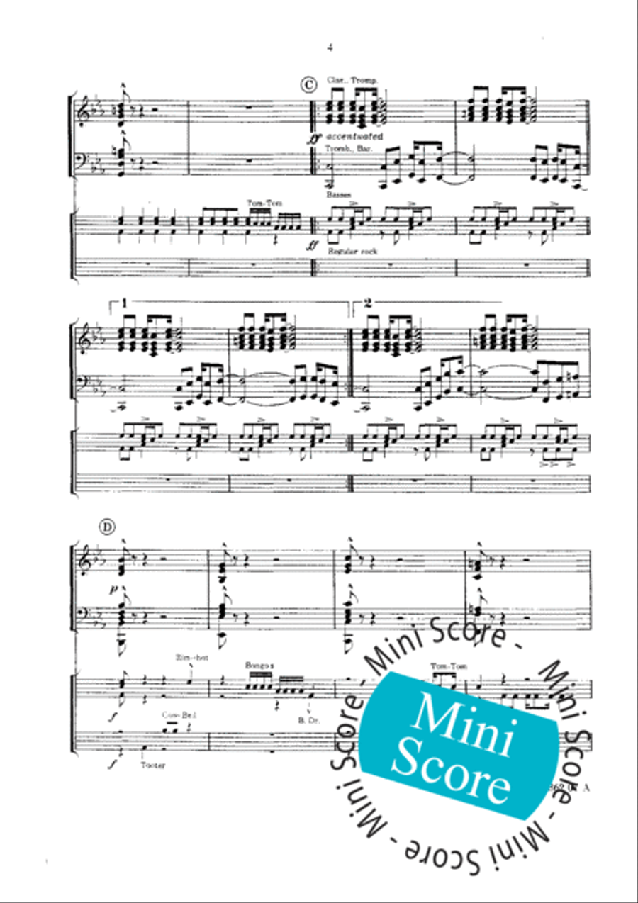 Fascinating Drums / Pavane In Blue Fanfare Band scores gallery preview page 28