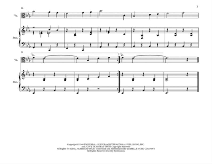 Blue Christmas Viola scores gallery preview page 3