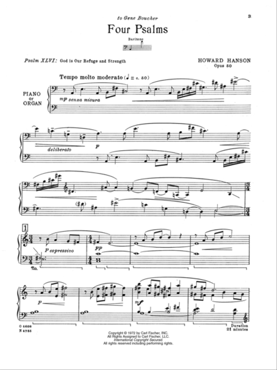 Four Psalms Baritone Voice scores gallery preview page 2