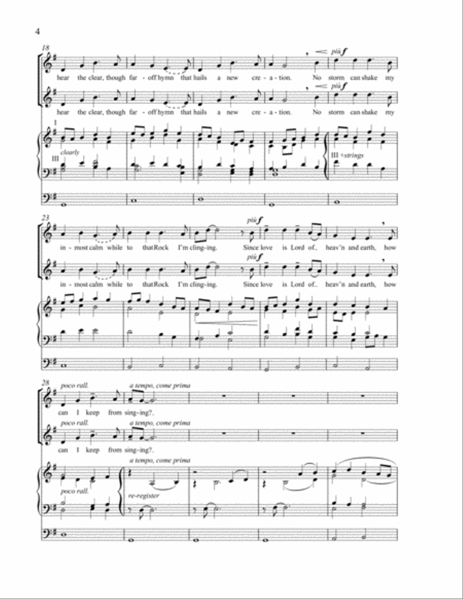 An American Triptych: 2. How Can I Keep from Singing? 4-Part scores gallery preview page 4