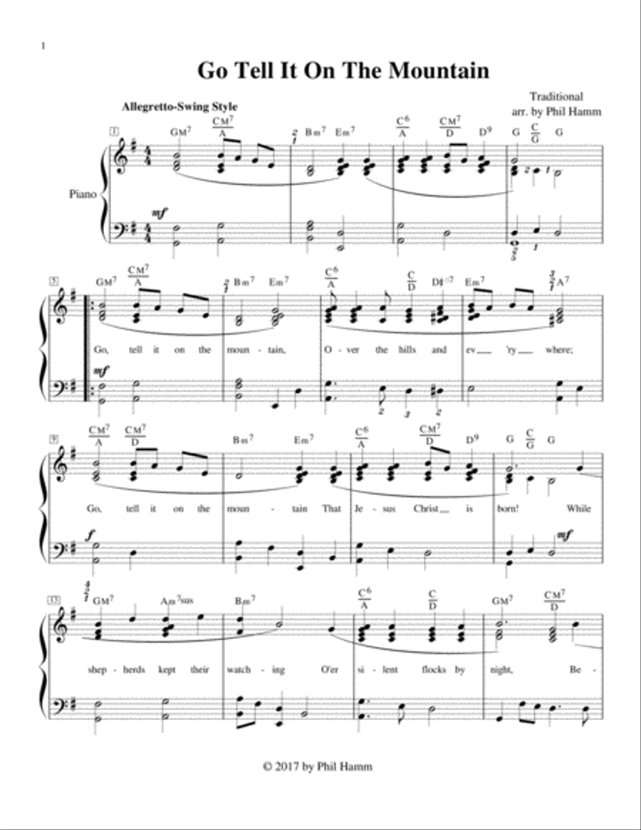 Go Tell It on the Mountain Piano Method scores gallery preview page 2