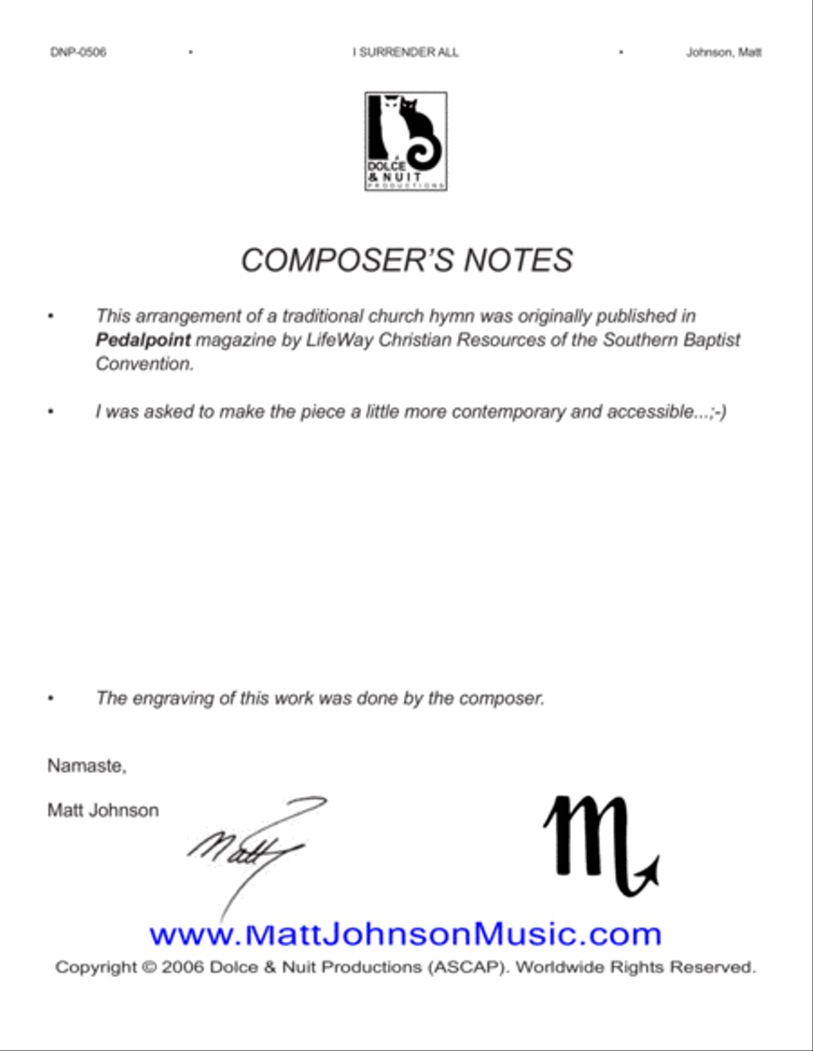 I Surrender All - for Offertory or Special Music Piano Solo scores gallery preview page 2