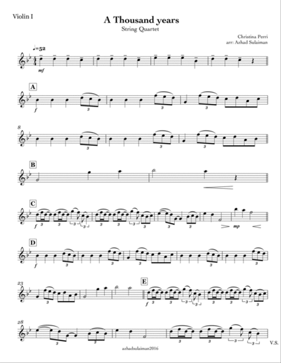 A Thousand Years String Quartet scores gallery preview page 6