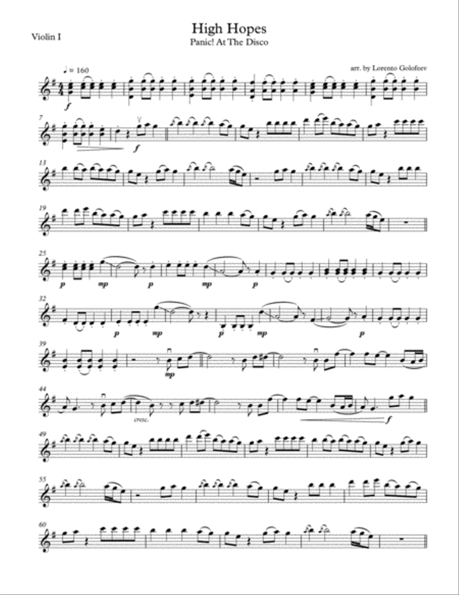 High Hopes String Quartet scores gallery preview page 2