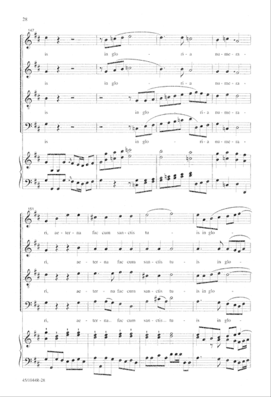 Te Deum Choral Score Te Deum Choral Score 4-Part scores gallery preview page 30