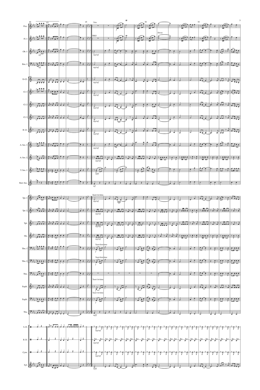 March Carnival March Carnival Concert Band scores gallery preview page 3
