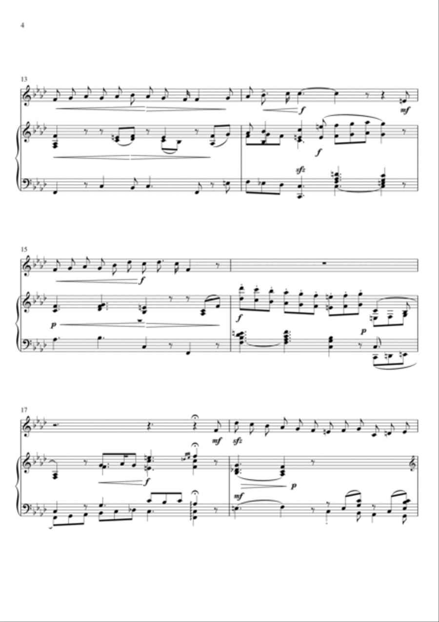 Legrenzi - Che fiero costume (Piano and Flute) Small Ensemble scores gallery preview page 4
