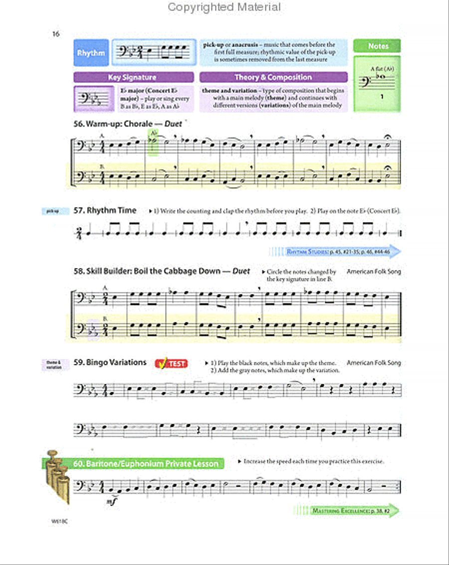 Tradition of Excellence Book 1 - Baritone/Euphonium B.C. Concert Band Methods scores gallery preview page 6
