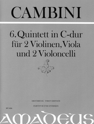Book cover for Quintet no.6 in C