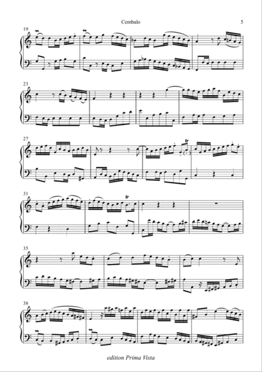 J. S. Bach, 3 Sonatas for Recorder & Harpsichord after BWV 1027-1029, Harpsichord Part Chamber Music scores gallery preview page 5