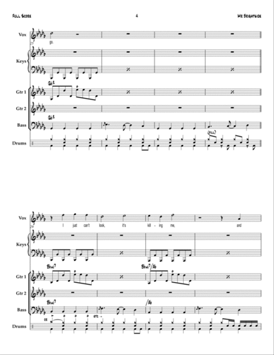 Mr. Brightside - Score Only Score scores gallery preview page 4