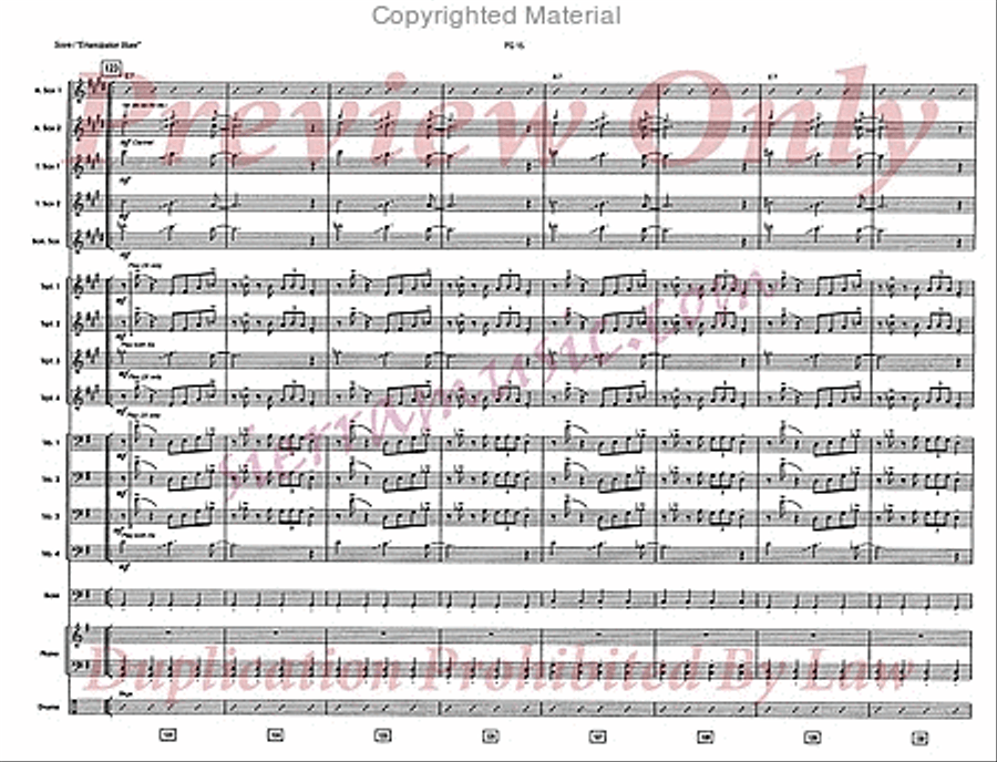 Emancipation Blues Big Band scores gallery preview page 16