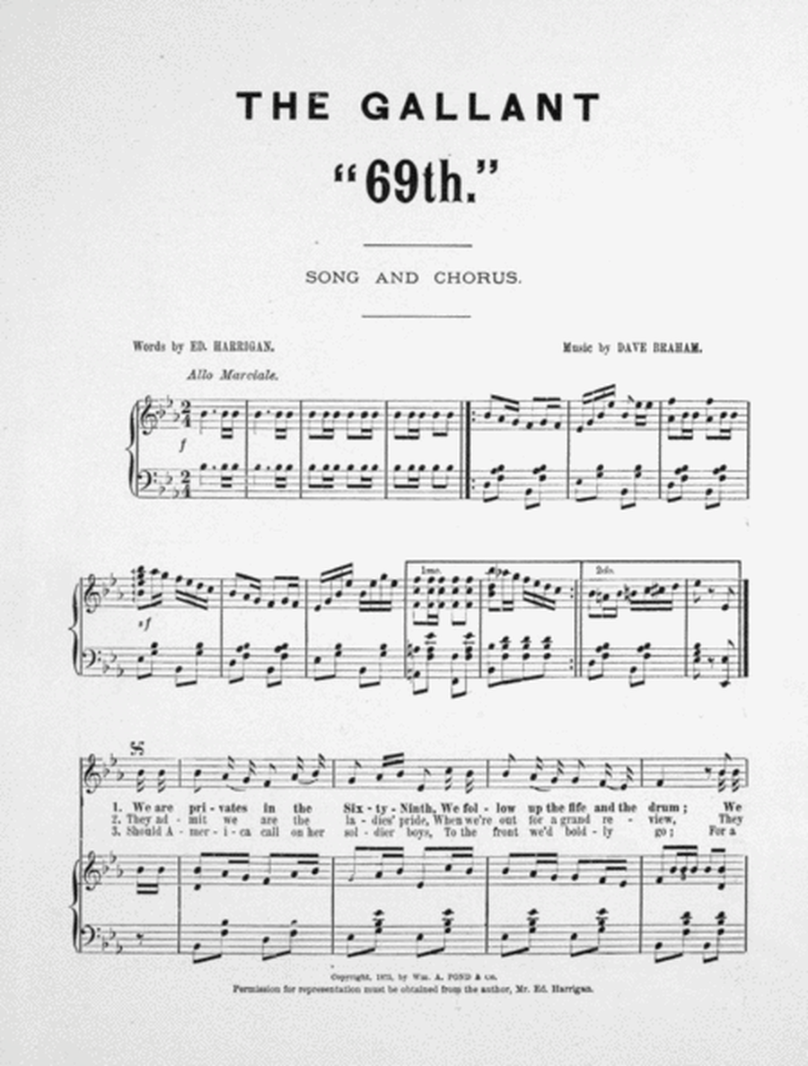 Harrigan & Hart's New Song and Chorus. The Gallant Sixty-Ninth