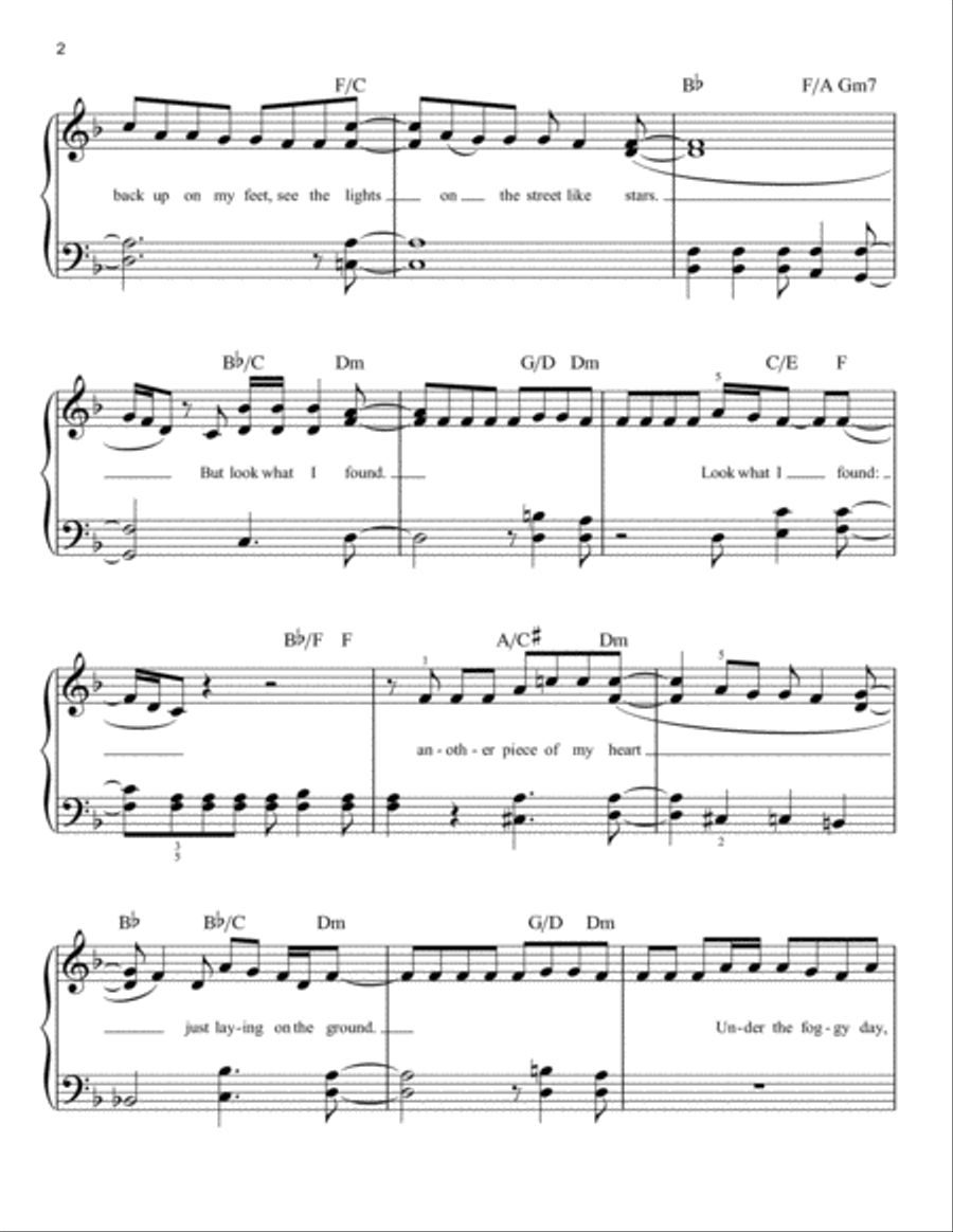Look What I Found (from A Star Is Born) Easy Piano scores gallery preview page 2