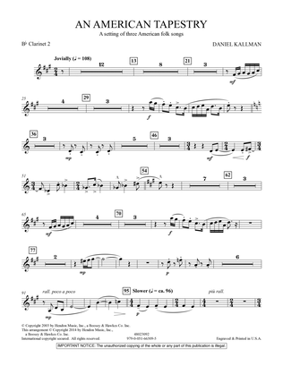 An American Tapestry (for Wind Ensemble) - Bb Clarinet 2