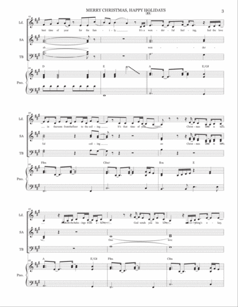 Merry Christmas, Happy Holidays 4-Part scores gallery preview page 4