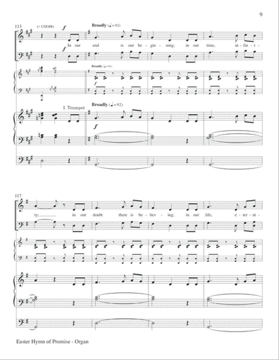 Easter Hymn of Promise Choir scores gallery preview page 9