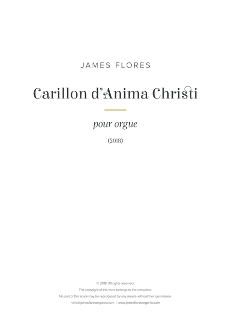 Carillon d'Anima Christi Carillon d'Anima Christi Organ Solo scores gallery preview page 3