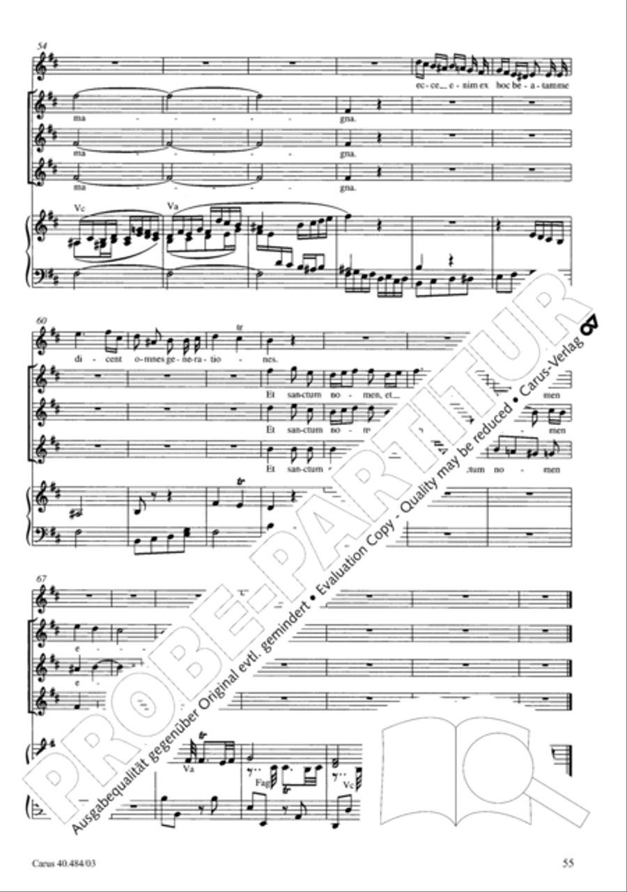 Magnificat in D ATB scores gallery preview page 56