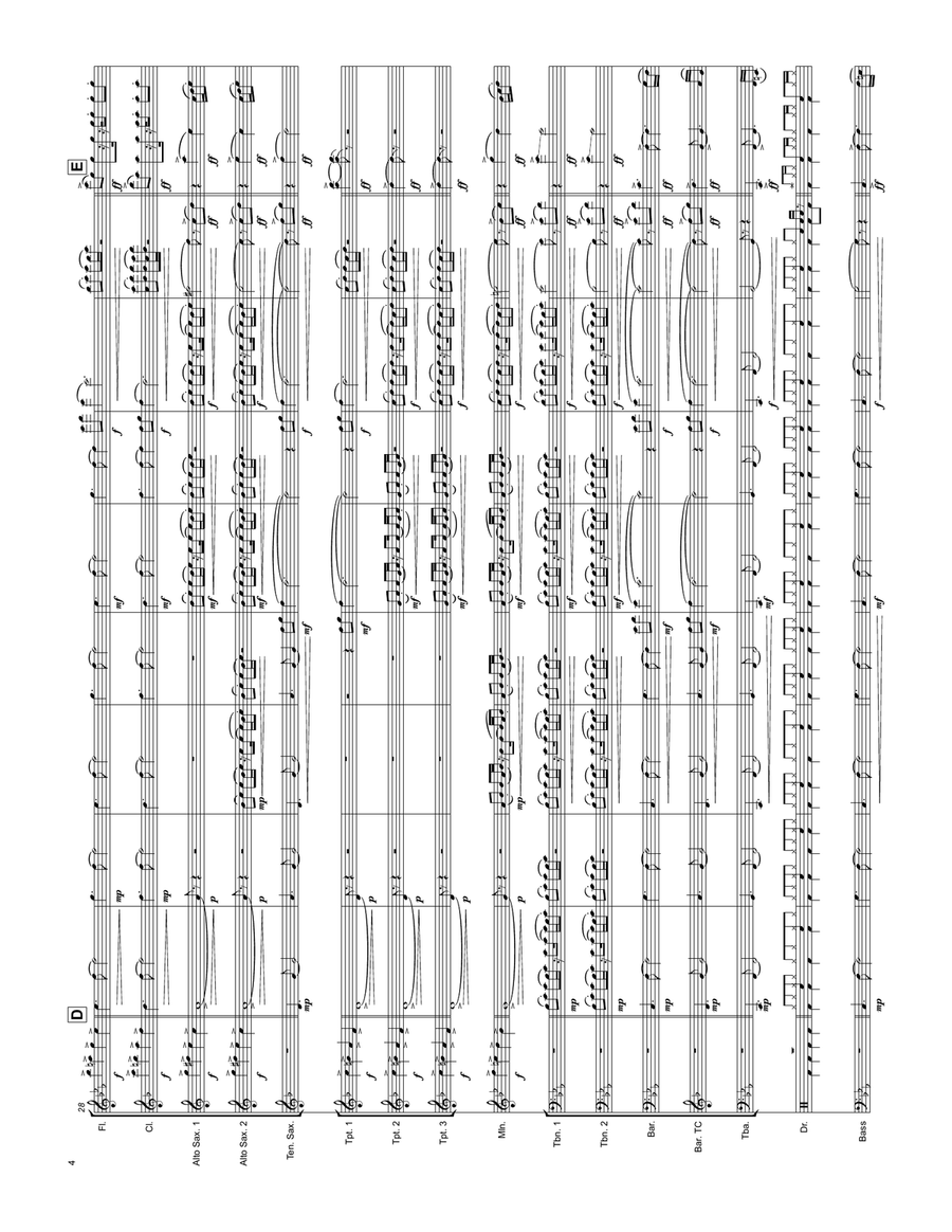 Dance The Night Marching Band scores gallery preview page 4