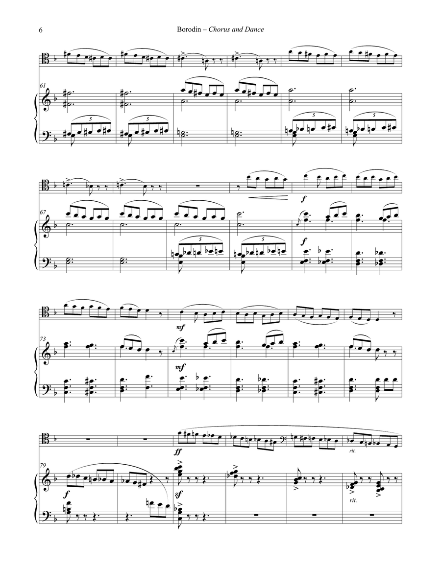 Chorus and Dance of the Polovetsian Maidens from Prince Igor Choir scores gallery preview page 6