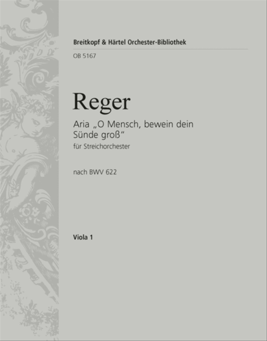 Aria “O Mensch, bewein dein' Sünde groß” Orchestra scores gallery preview page 1