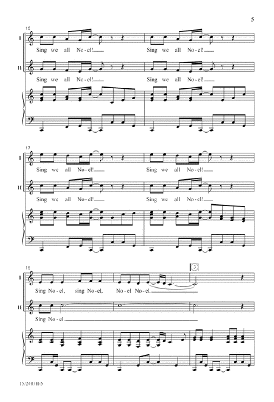 Sing We All Noel Sing We All Noel Unison Choir scores gallery preview page 5