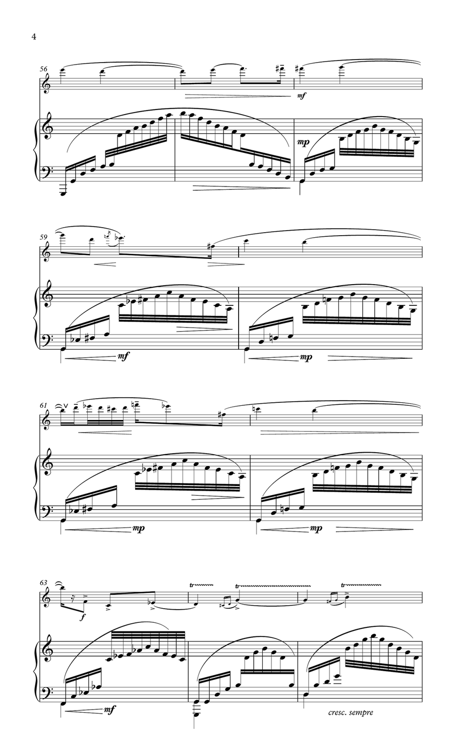 Widor, Suite Op 34 for Flute & piano Flute Solo scores gallery preview page 5