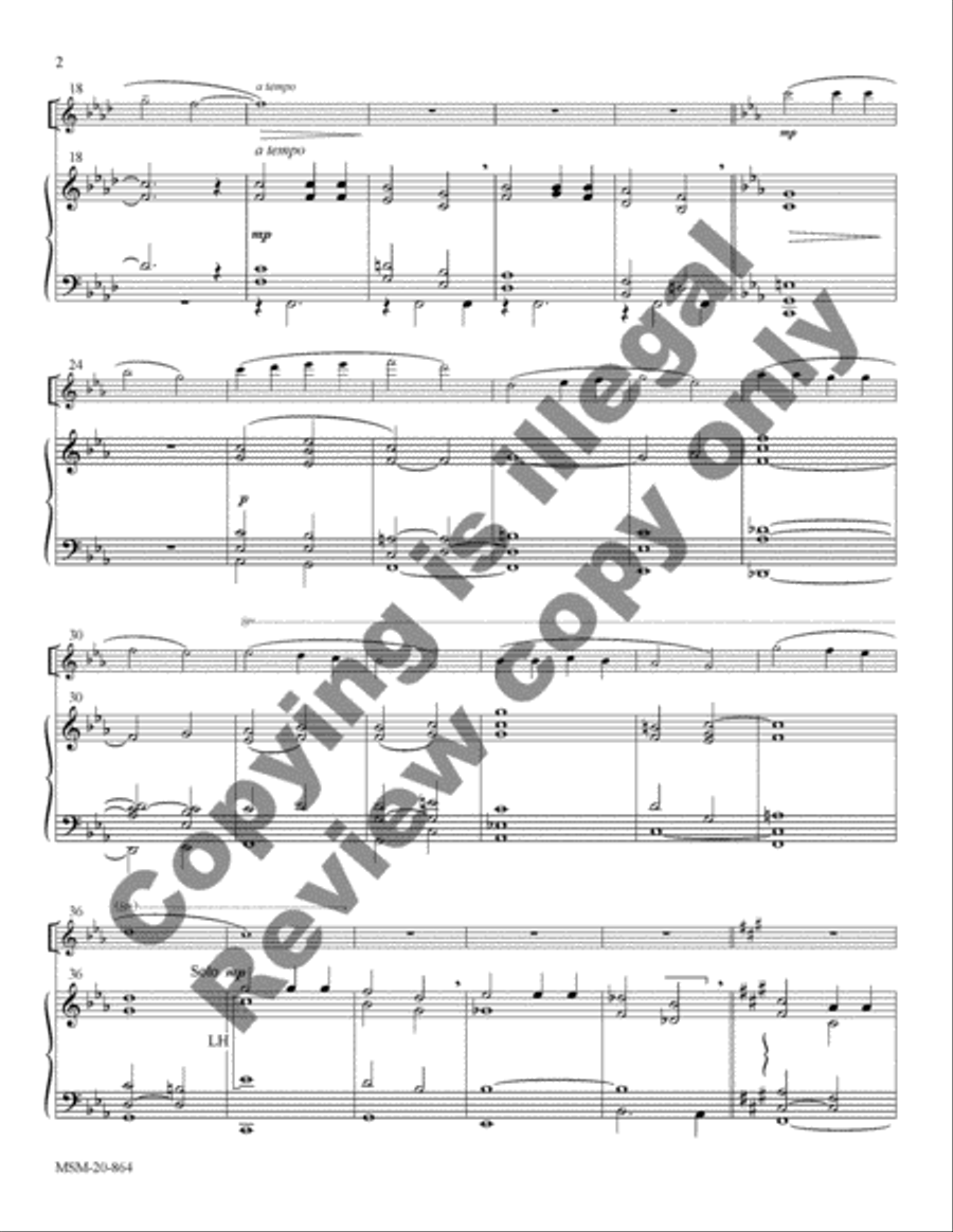 Four Chorale Meditations for Organ and Solo Instrument Organ scores gallery preview page 7