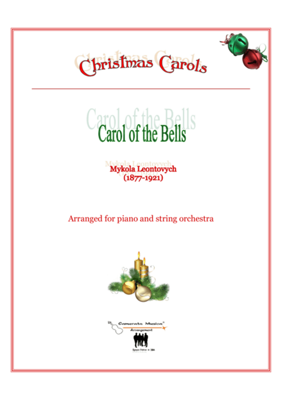 Carol of the Bells for Piano and String orchestra String Orchestra scores gallery preview page 1
