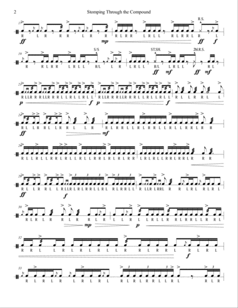 Stomping Through the Compound Snare Drum scores gallery preview page 2