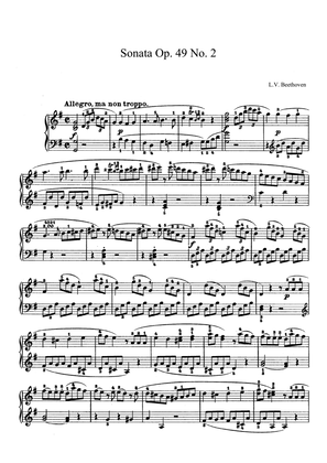 Beethoven Sonata No. 20 Op. 49 No. 2 in G Major