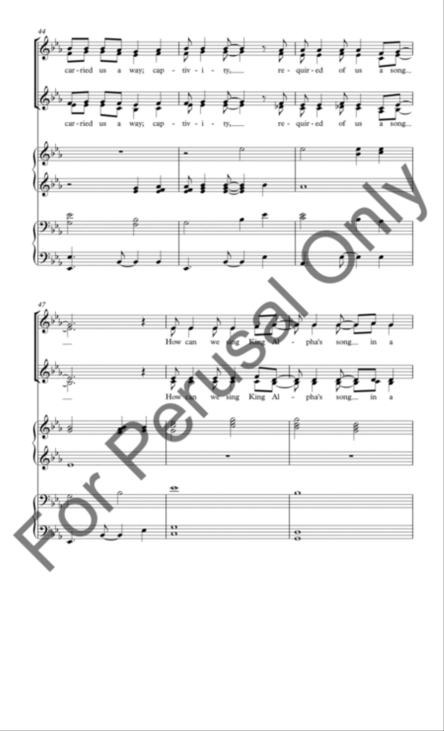 By the Rivers of Babylon (Choral Score) SSAA scores gallery preview page 7