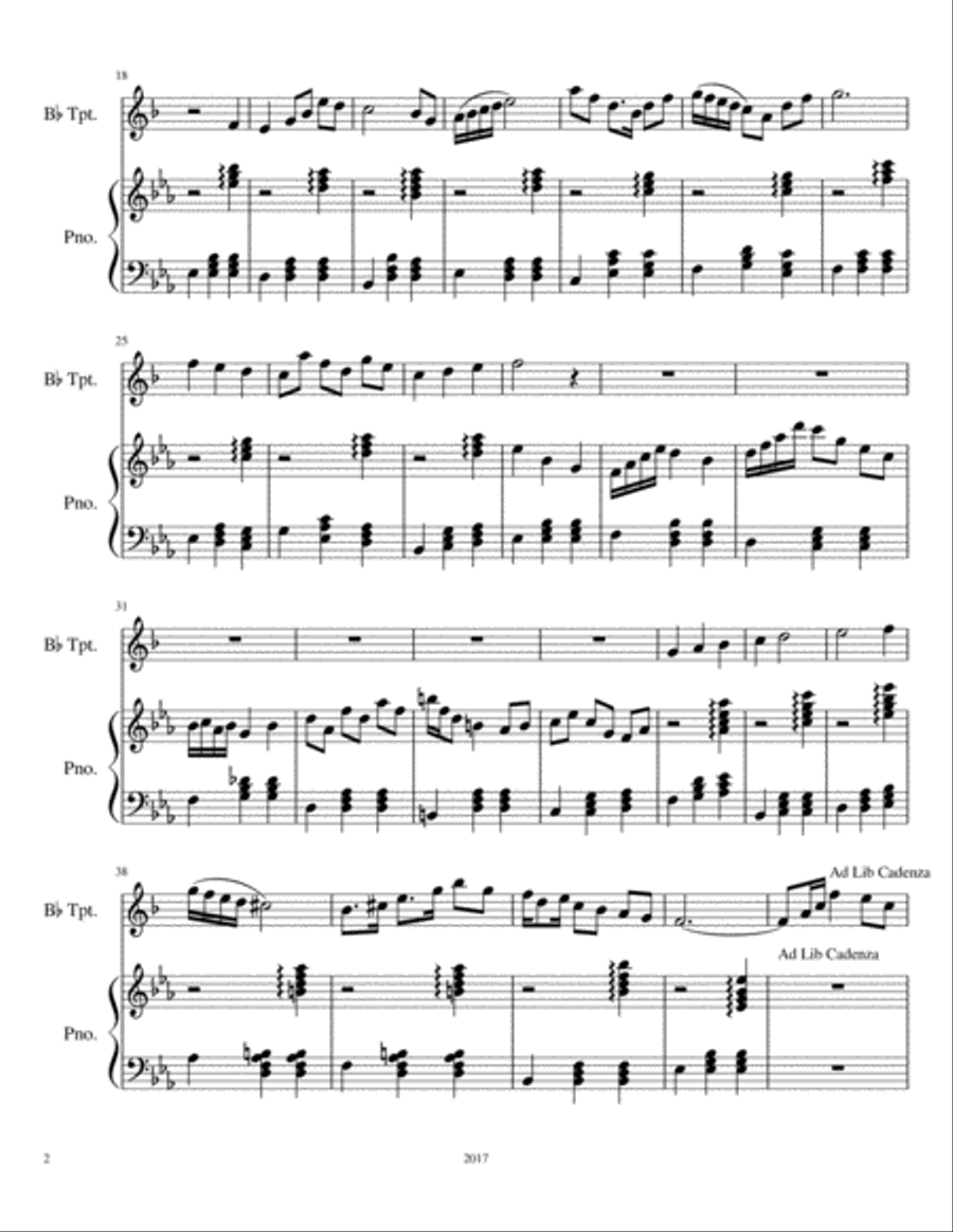 Trumpet Waltz Trumpet Waltz Trumpet Solo scores gallery preview page 2