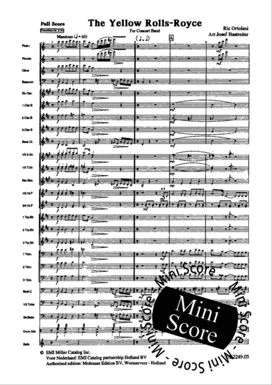 The Yellow Rolls Royce The Yellow Rolls Royce Concert Band scores gallery preview page 7