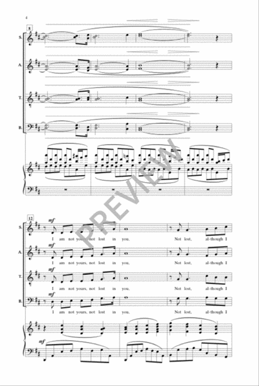 I Am Not Yours (SATB divisi) Divisi scores gallery preview page 3